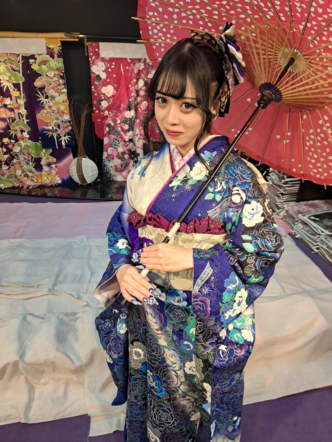 桂由美作の振袖　流れるようなリボンのモチーフが印象的 桂由美作の振袖 流れるようなリボンのモチーフが印象的 - メルカリ